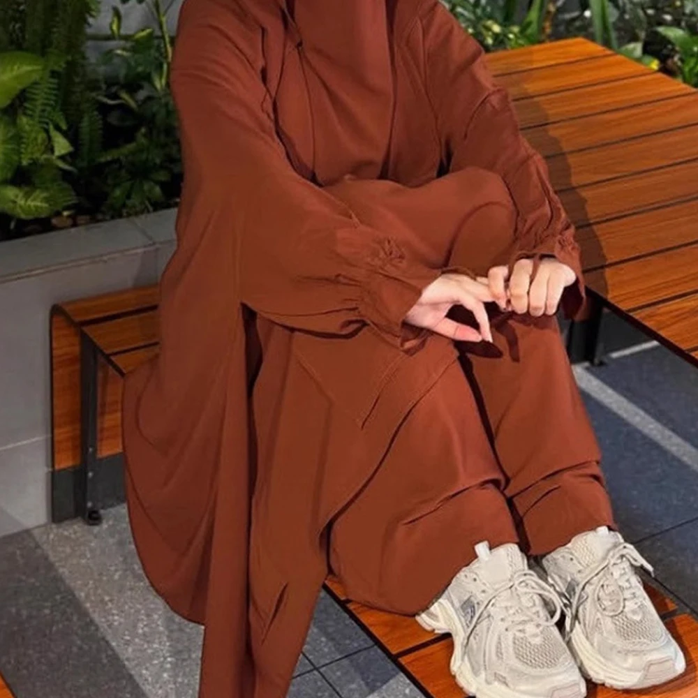 

Eid Djellaba Khimar Jalabiya Ramadan Muslim Prayer Garment Women Hijab Dress Dubai Abaya Niqab Burqa Robe Islam Clothing Kaftan