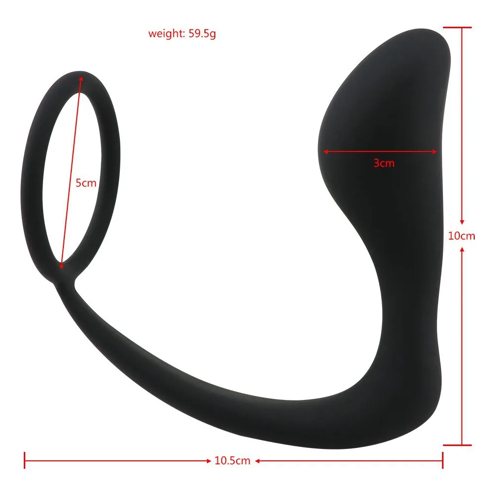 Silica Gel Lock Ring Penis Ring Prostate Massager Adult Sex Toys for Men Back Court Beads Male Butt Plug Couple Sharing Cock - view 5