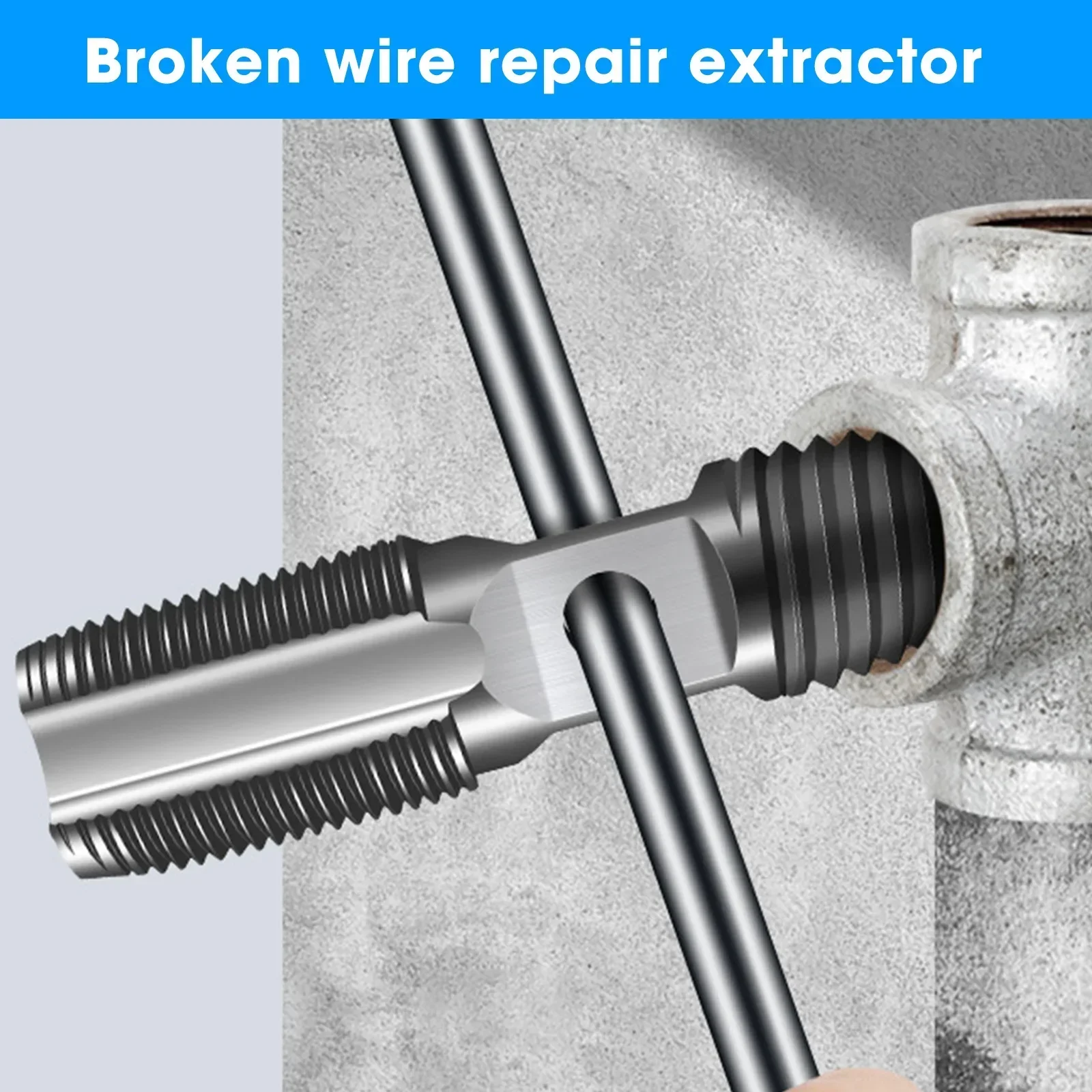 Broken Wire Extractor 2 in 1 Faucet Water Pipe Triangle Valve Screw Extractor Kit Broken Damaged Wire Bolt Screw Drill Bits