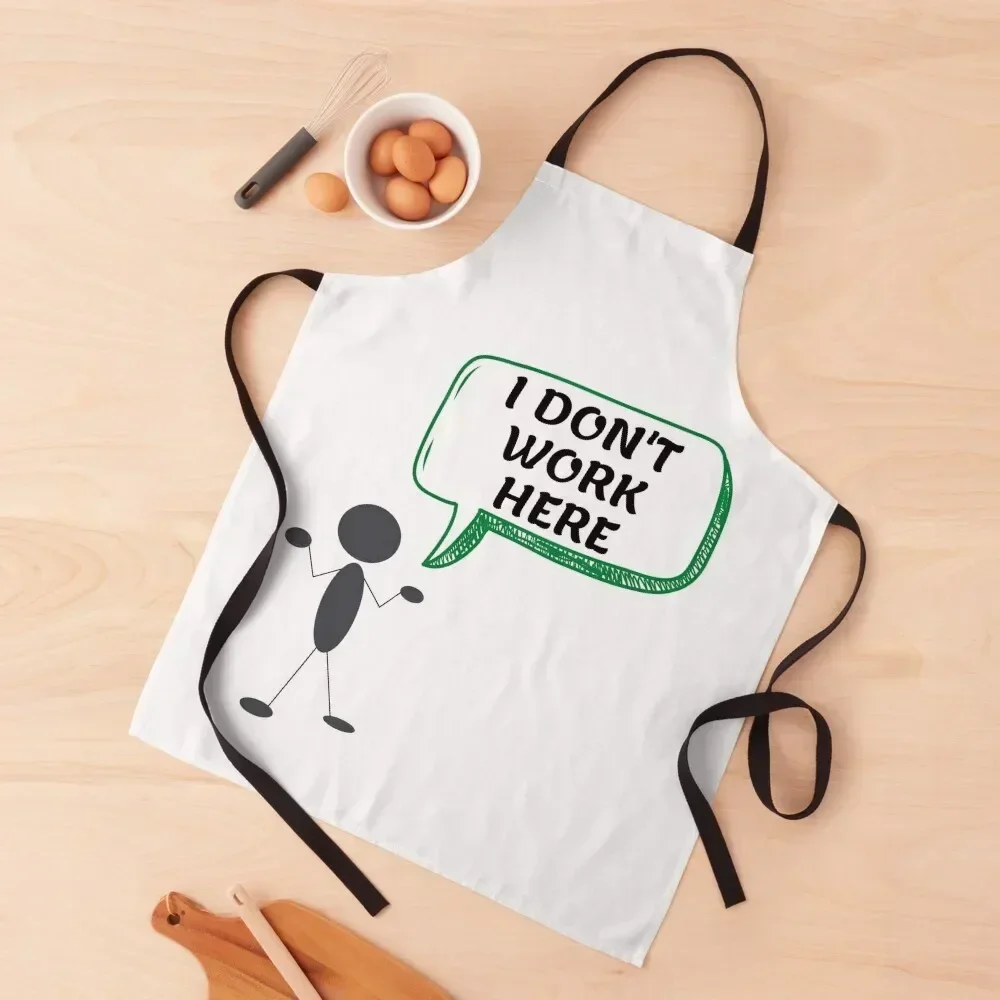 

I Don't Work Here - I Do Not Work Here Apron Barber Kitchen Household Items Kitchen Man Home Cleaning Apron