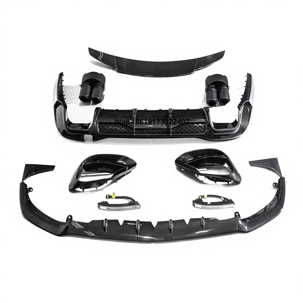 

S-class W223 S63 B-style Bodykit for 2021-Dry Carbon Fiber Material S63 Front Lip Rear Diffuser Exhaust Tip Rear Wing