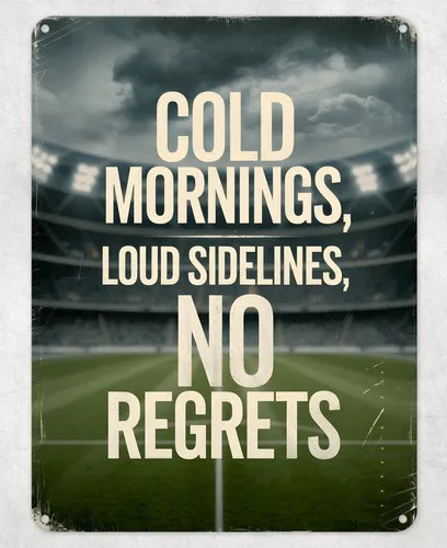 Cold Mornings Football Metal Poster Wall Tin Sign Man Cave Shed Home Plaque --Tin Sign