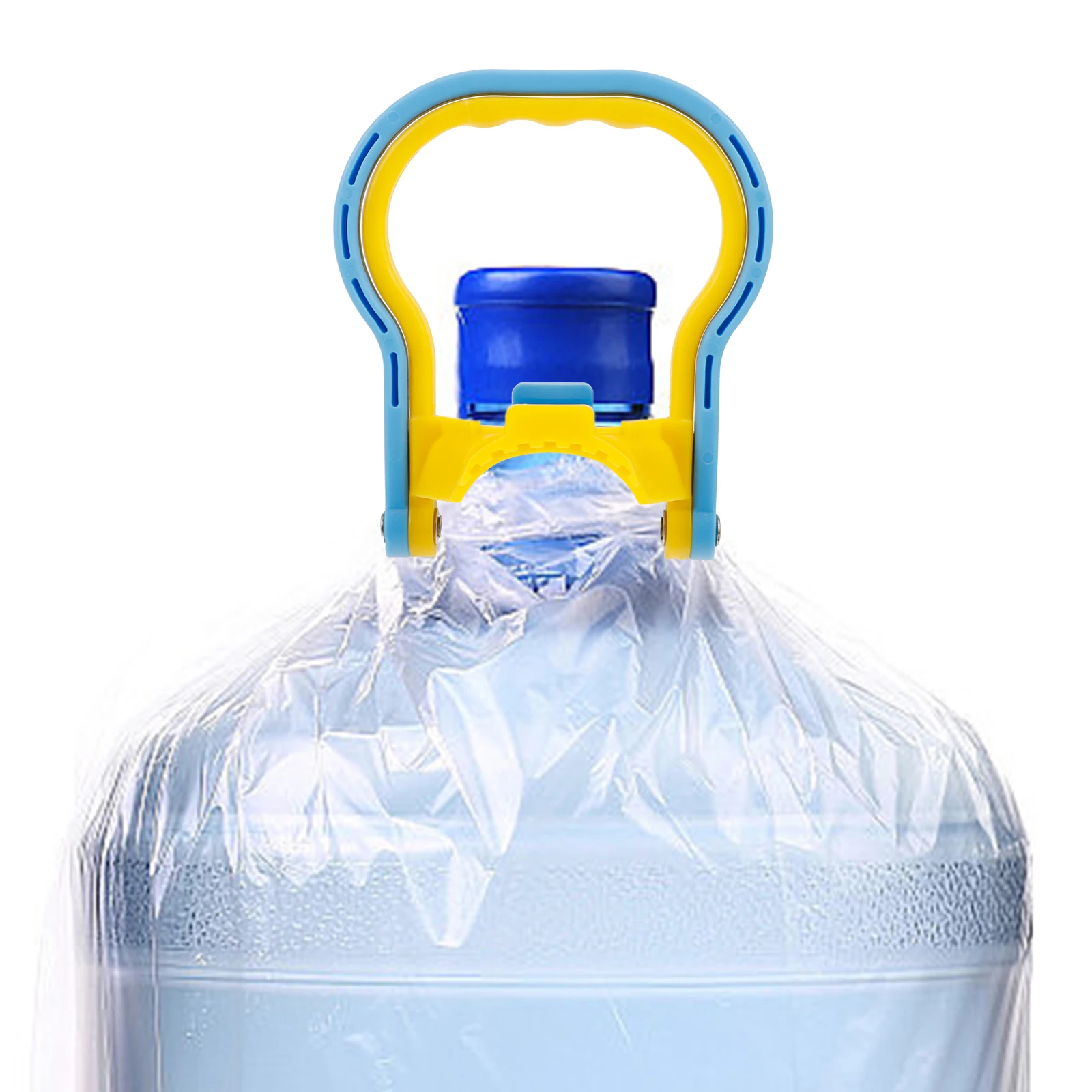 

Plastic Water Lifter 5 Gallon Bucket Blue Yellow Handles Smooth Surface No Burrs Home Office Bottle Lifting Tools Reliable Jug