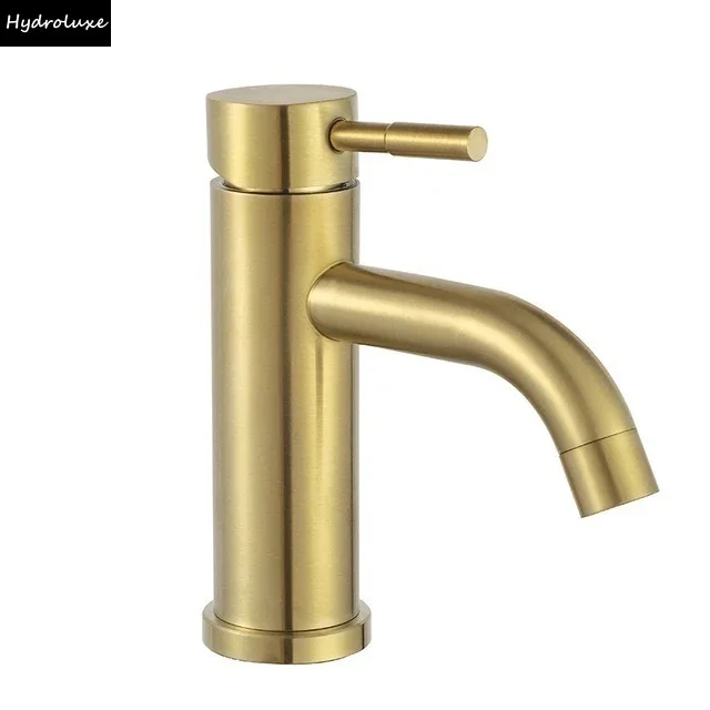 

Смеситель для раковины из матового золота, для горячей и холодной воды, настольный, современный, для ванной комнаты