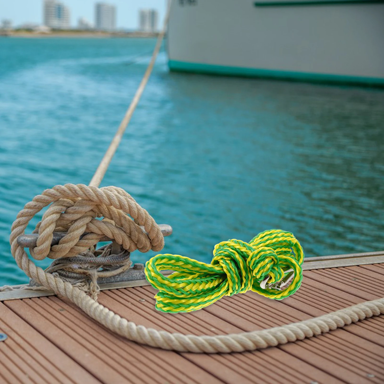 

Anchor Rope Mooring Lines with Clips Ropes Boat for Docking Loop Choking Device Cord Organizer Wall Inflatable