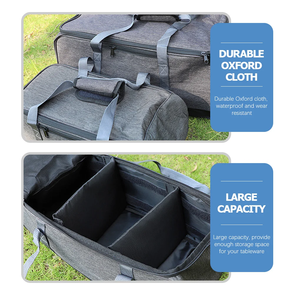 

Large Camping Power Stove Set Cookware Outdoor Oxford Cloth Kitchenware Storage Bag