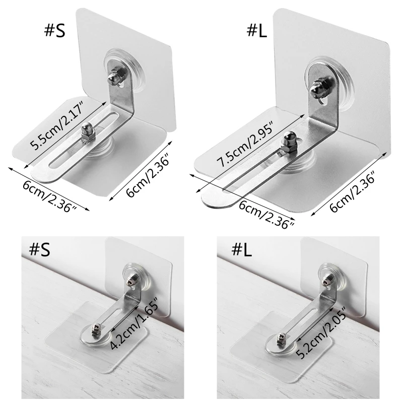 4 ชิ้นเฟอร์นิเจอร์ Anchors Anti-tip เฟอร์นิเจอร์สายรัด Anti-Fall หัวเข็มขัดตู้ Anchors เฟอร์นิเจอร์ Wall Anchors สำหรับ d5QA