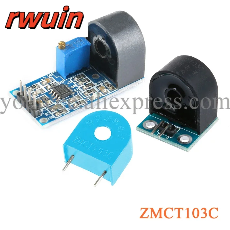 AC Current Sensor Range Single Phase AC Active Precision ZMCT103 Micro Current Transformer ModuleZMPT101B 2mA ZMCT103C 5A