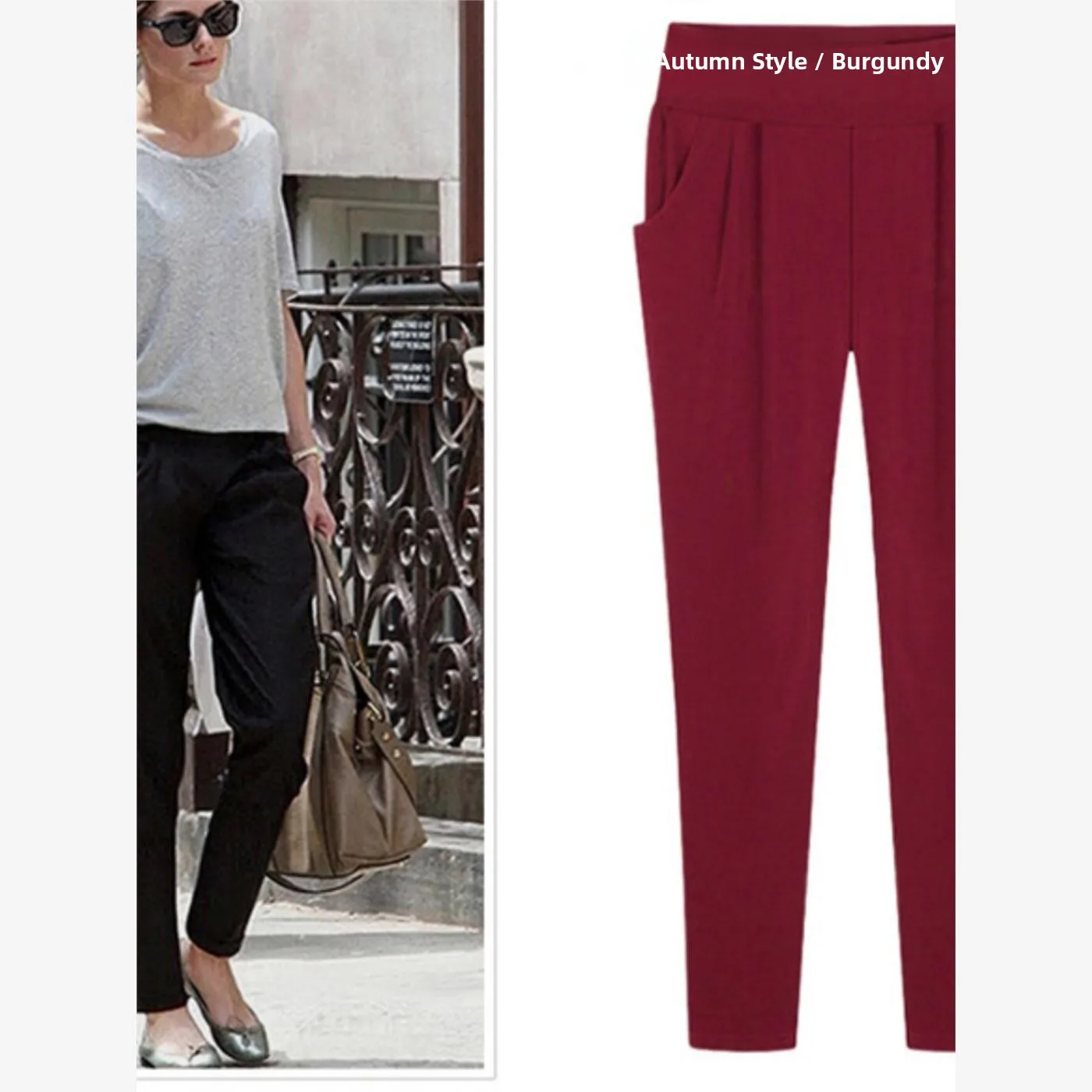 Pantaloni casual larghi da donna taglie forti 6XL Pantaloni slim fit Comodi leggings larghi Design asimmetrico Commute Sle