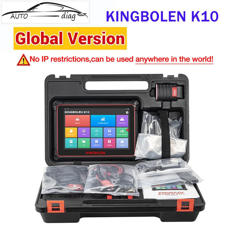 

KINGBOLEN K10 34 Resets 23 Languages OBD2 All System Car Diagnostic Tools ECU Coding Active Test 12600Mah 2 Years Free Update