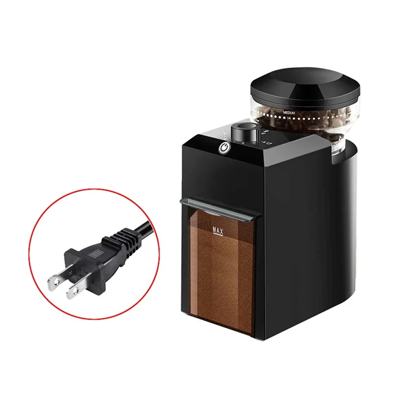 L65A-US Plug Electric Burr Coffee Grinder With Adjustable 28 Grind Settings For Up To 12 Cups