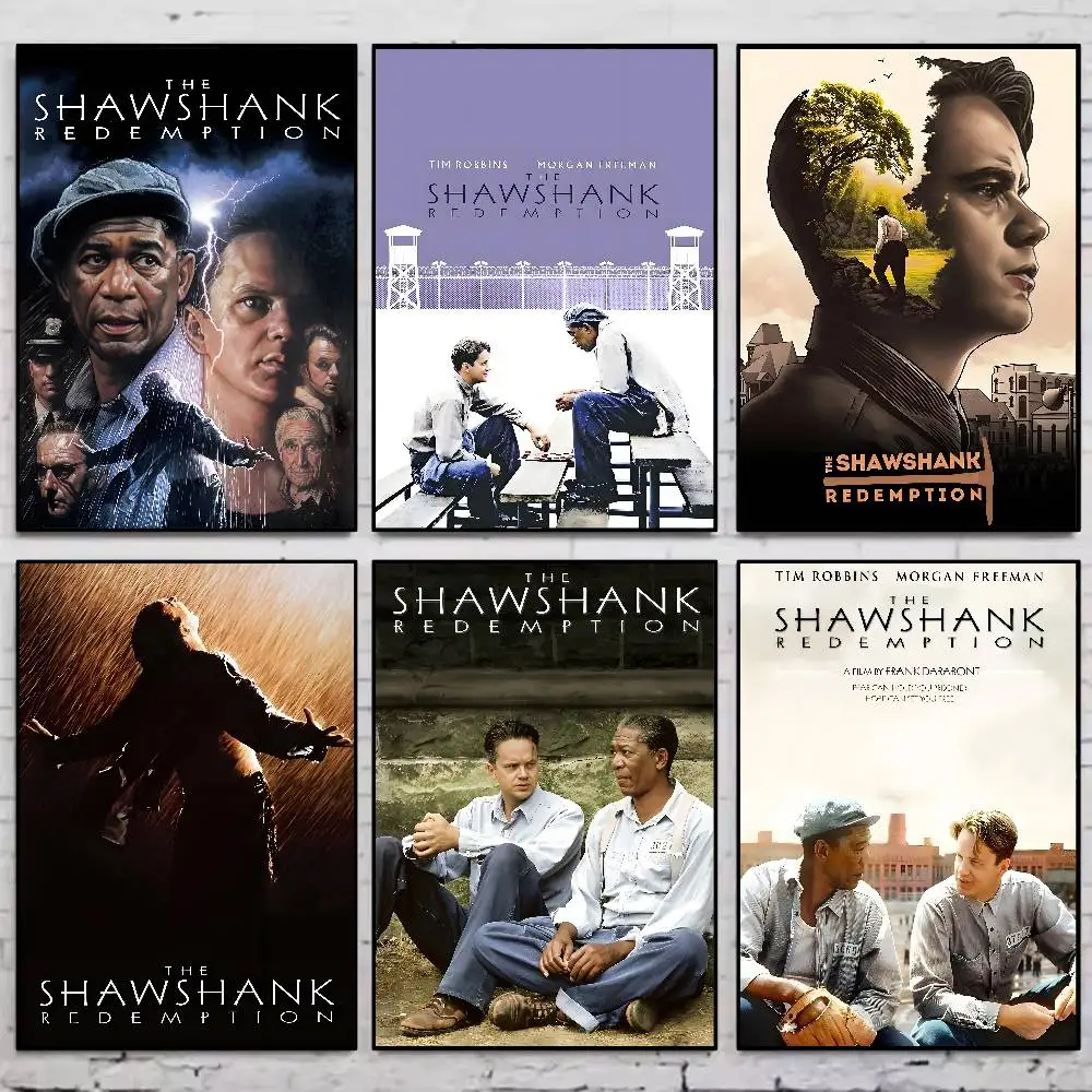 Classic Movie The Shawshank Redemption Poster Gallery Prints Self Adhesive Home Decor Decoration Wall Decals Living Room Sticker