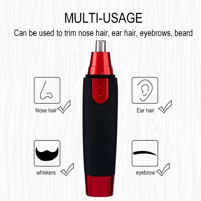 Battery-Powered 3-in-1 Grooming Trimmer – For Nose, Eyebrow & Ear Hair, Versatile All-in-One Tool