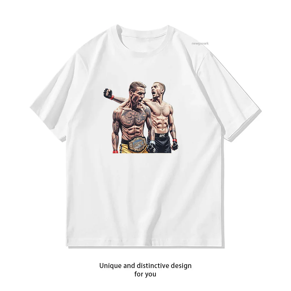 UFC Fighters Championship Belt  Casual Cotton Short Sleeve Tee for Men Women
