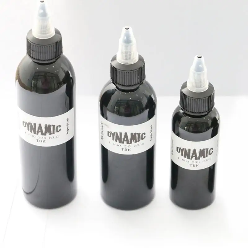 Tinta de tatuaje de Triple pigmento negro dinámico, Material de maquillaje de calidad, 60ml, 90ml, 120ml