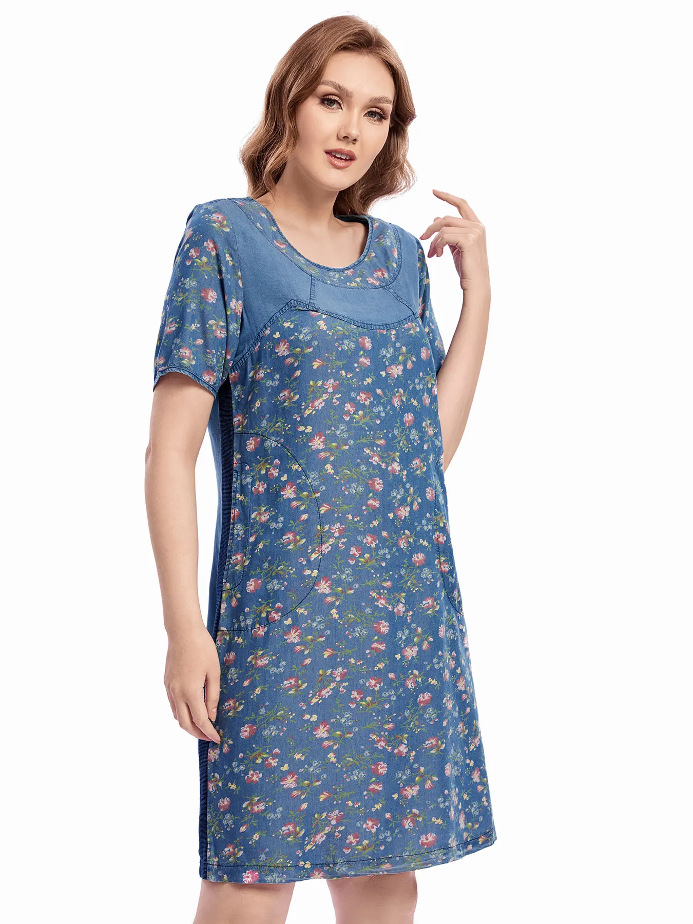 Robe de mode en jean d'été tissée grande taille pour femmes