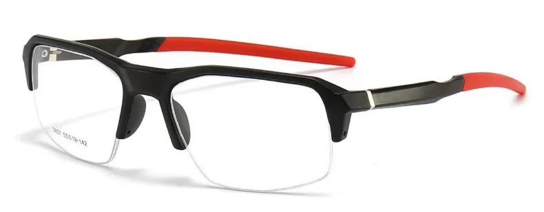 YIMARUILI Sportbrillengestell für Herren und Damen, Aluminium, TR90, Halbrahmen-Brille, Federbeine, optische verschreibungspflichtige Brillen 5857 – Detail 20