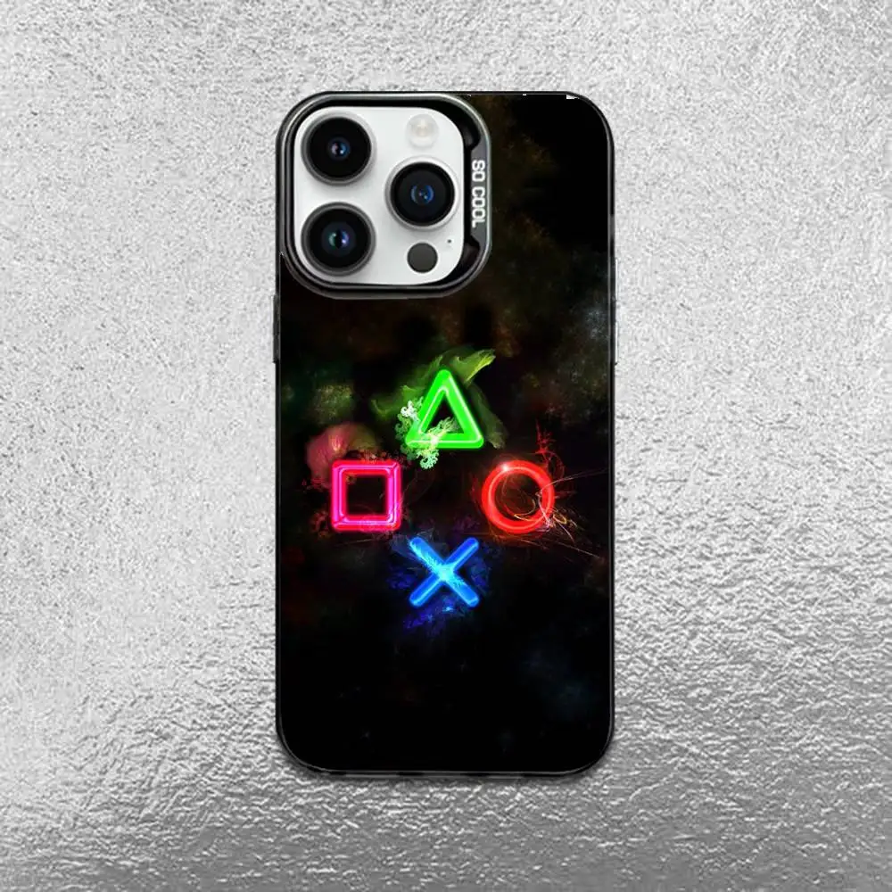 حافظة هاتف لوحدة التحكم في الألعاب Gamepad Play لهاتف iPhone 16,15,14,13,12,11,Mini,Pro,E,MAX غطاء مقاوم للصدمات باللون الأسود غير اللامع
