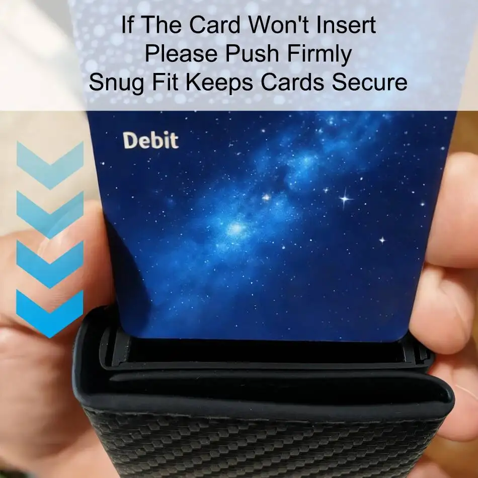 OUIO Rfid Credit Card Holder Wallet Mens Bank Cardholder Aluminium Metal Case Slim Minimalist Walet Coin Purse Smart Wallets Men view 6