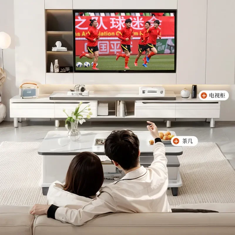 for TV Cabinet Living Room Home 2025 New Floor to Ceiling Small Apartment Telescopic Modern Simple Coffee Table TV Cabinet