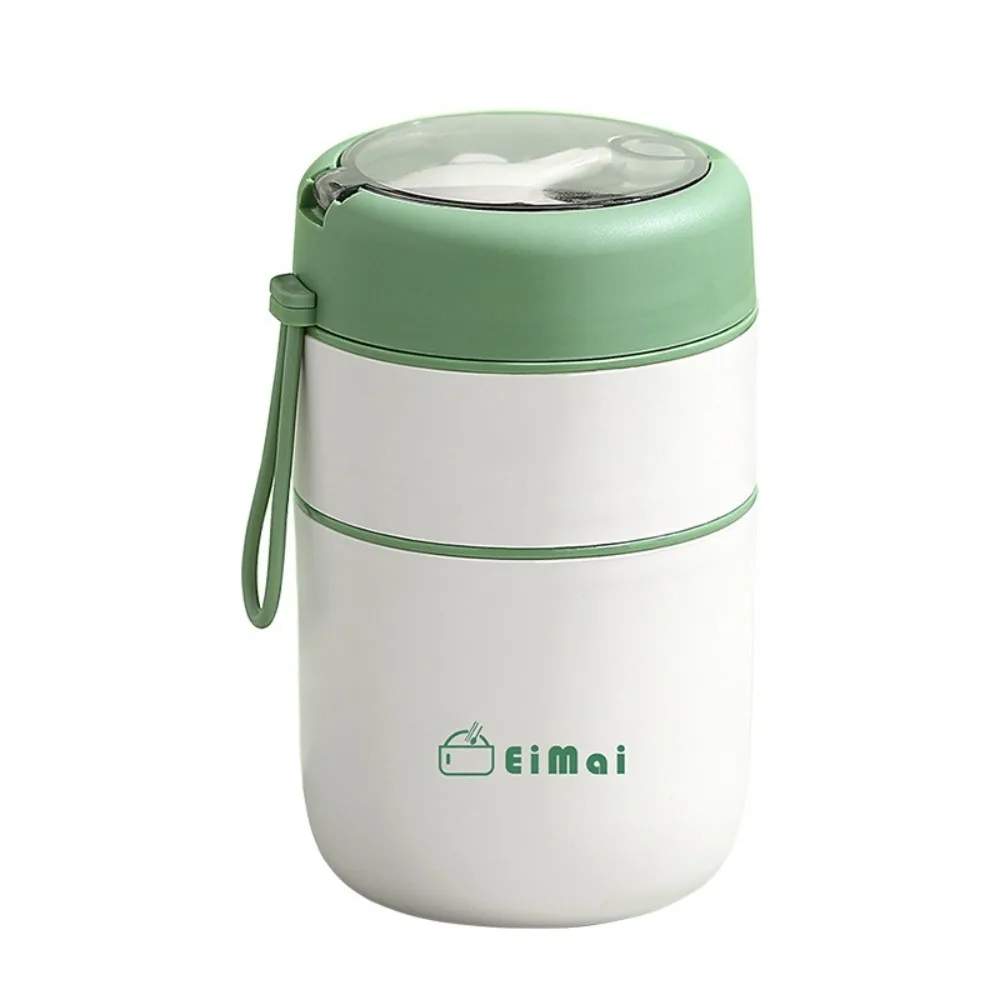 

Термальный ланч-бокс из нержавеющей стали, 680 мл, герметичный изолированный контейнер для еды, многослойный с ложкой, термобанка, студенческая жизнь