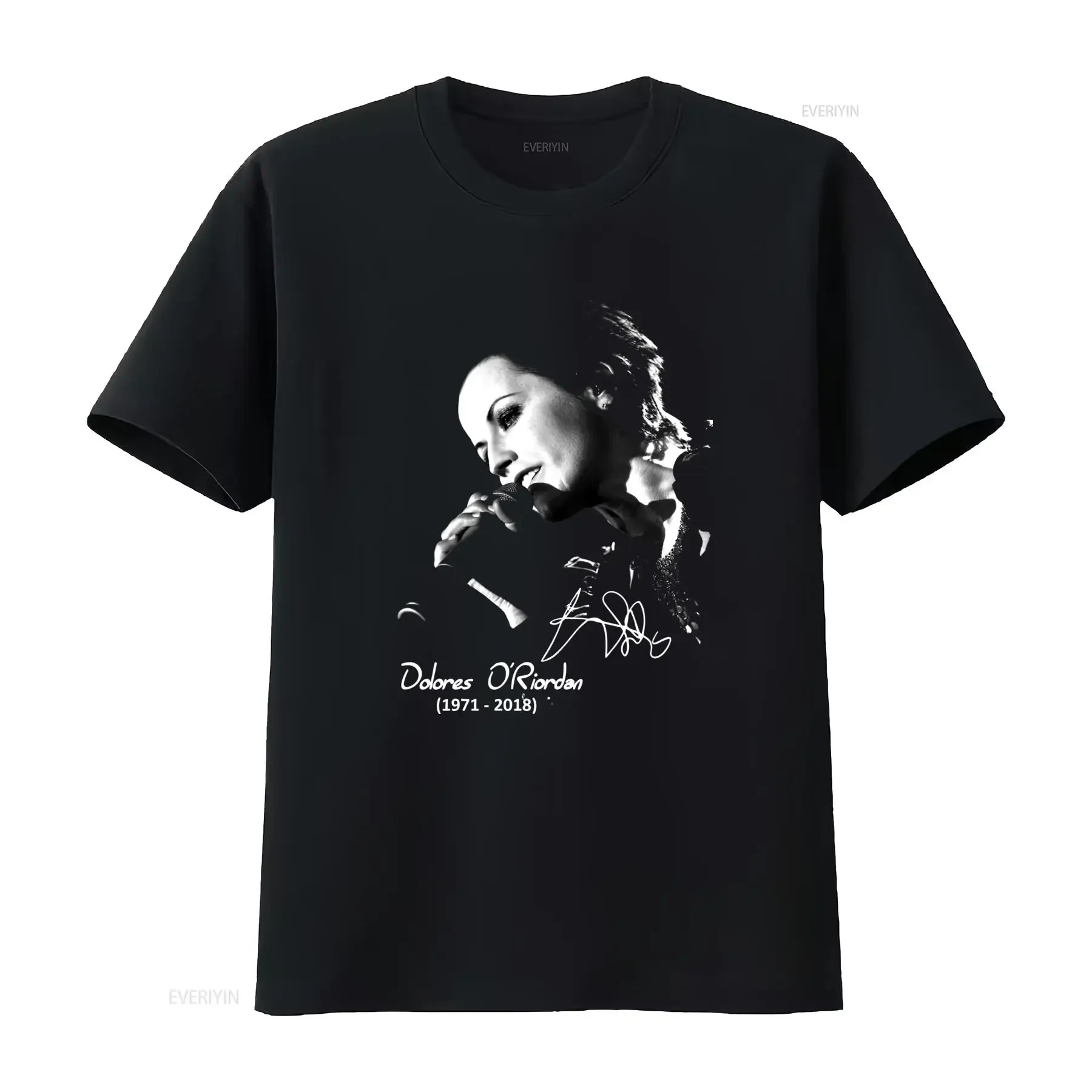 Dolores O'riordan The Cranberries Tribute Cotton Black T Shirt Commemorate Iconic Singer with This Stylish vintage Washed