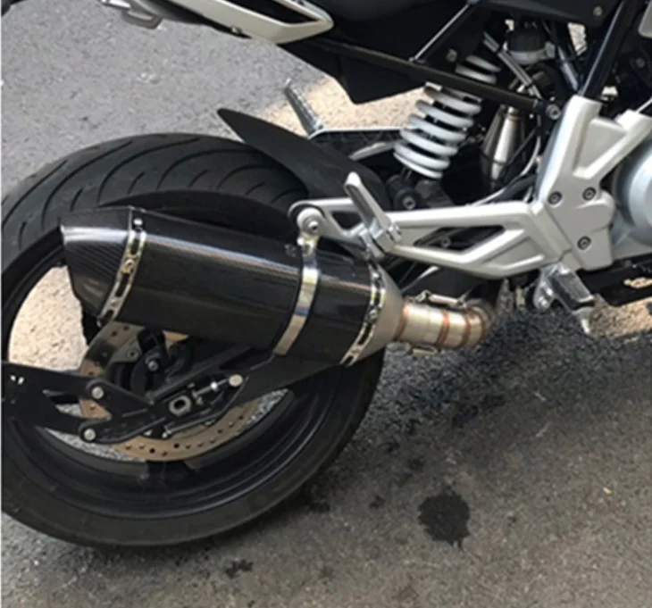Motorcycle Exhaust System Front and Tail Section R77 Kit Fit For G310 GS R 2017-2024 Racing Muffler Pipe Set