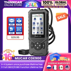MUCAR CDE900 Auto OBD2 Scanner Car Diagnostic Tool With ABS SRS TCM Engine System Lifetime Free Upgrade Clean Error Code Reader