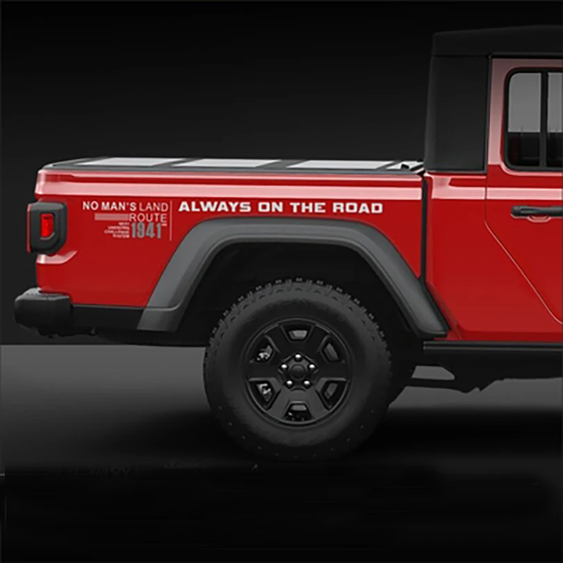 Car Trunk Tail Always On The Way 1941 Decal Vinyl Graphics Wrap Decor Sticker for Jeep Gladiator JT 2018-2022