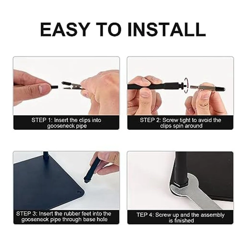 Herramienta de soldadura con 3 luces LED de aumento, soporte PCB, 4 estaciones de soldadura de brazo flexible para reparación de soldadura electrónica, joyería