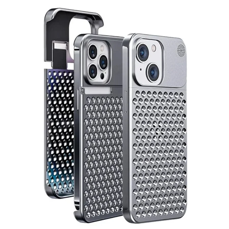 

Алюминиевый металлический чехол без оправы для ароматерапии для iPhone 16 15 14 Plus 13 12 Pro Max, противоударный чехол с рассеиванием тепла, тот же AS Mac Pro