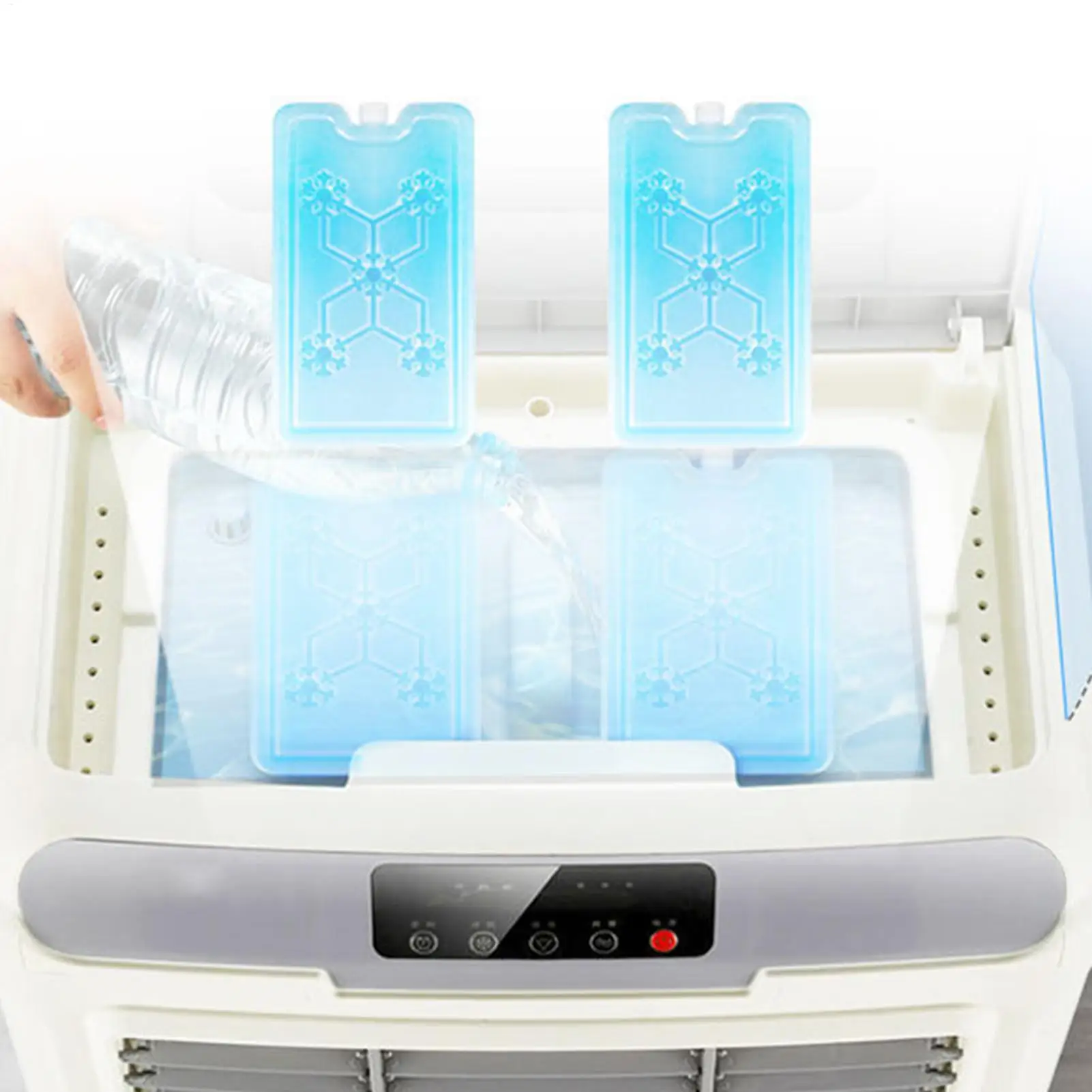 2 Pieces Reusable Ice Packs for Food Drink Cooling Ice Blocks for Hiking Picnic Beach Travel Ice Freezer Blocks Ice Brick Packs