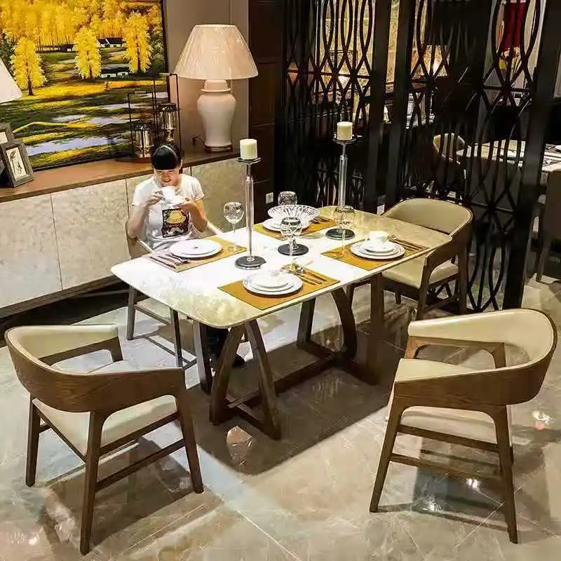 ！@Professional Factory Foshan Wholesale Restaurant Furniture Cafe Hotel Solid Wood Upholstered Armhair Dining Chair