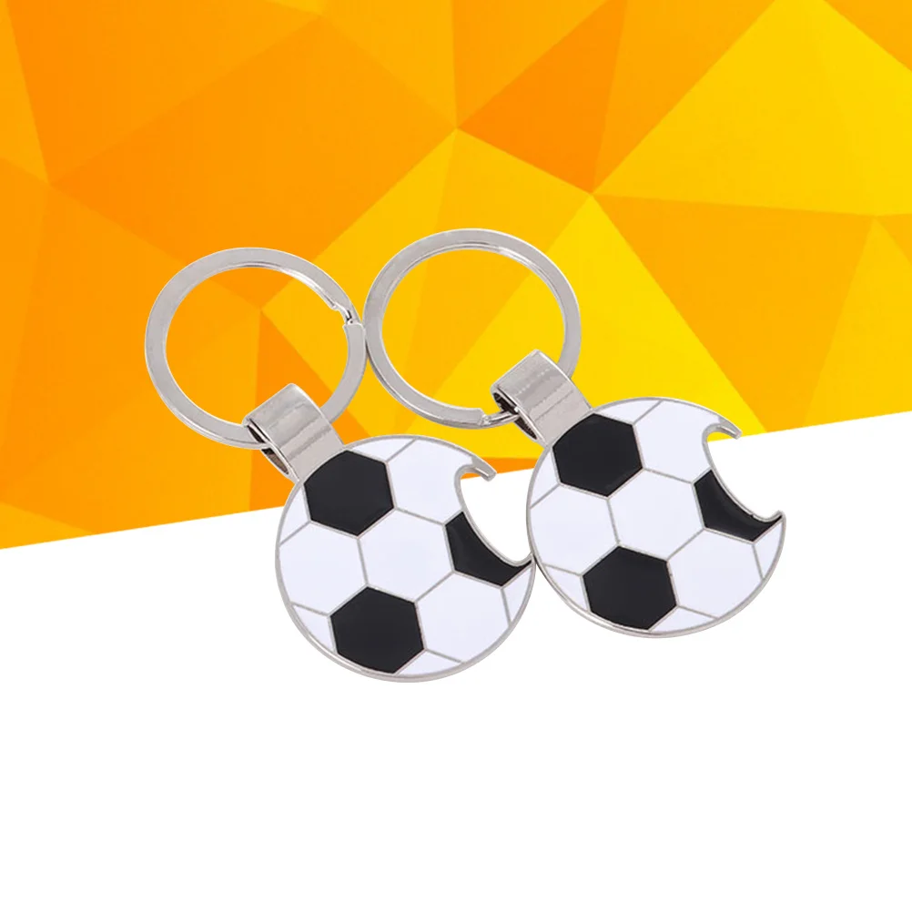 

10Pcs Soccer Metal Pocket Key Chain Bottle Opener Cap Remover for Football Fans Beer Wine Key Chain Opener Soccer