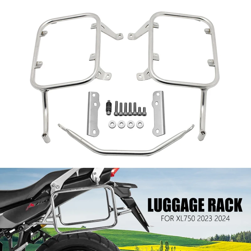 

Side Case Luggage Rack Bracket Kit Side Box Bag Pannier Trunk Support Saddlebag Holder For Honda XL750 Transalp 750 2023-2024