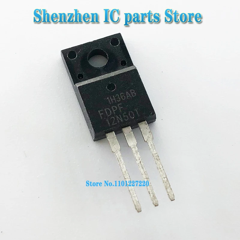 10pcs/lot  FDPF12N50T FDPF12N50 12N50 TO-220F In Stock