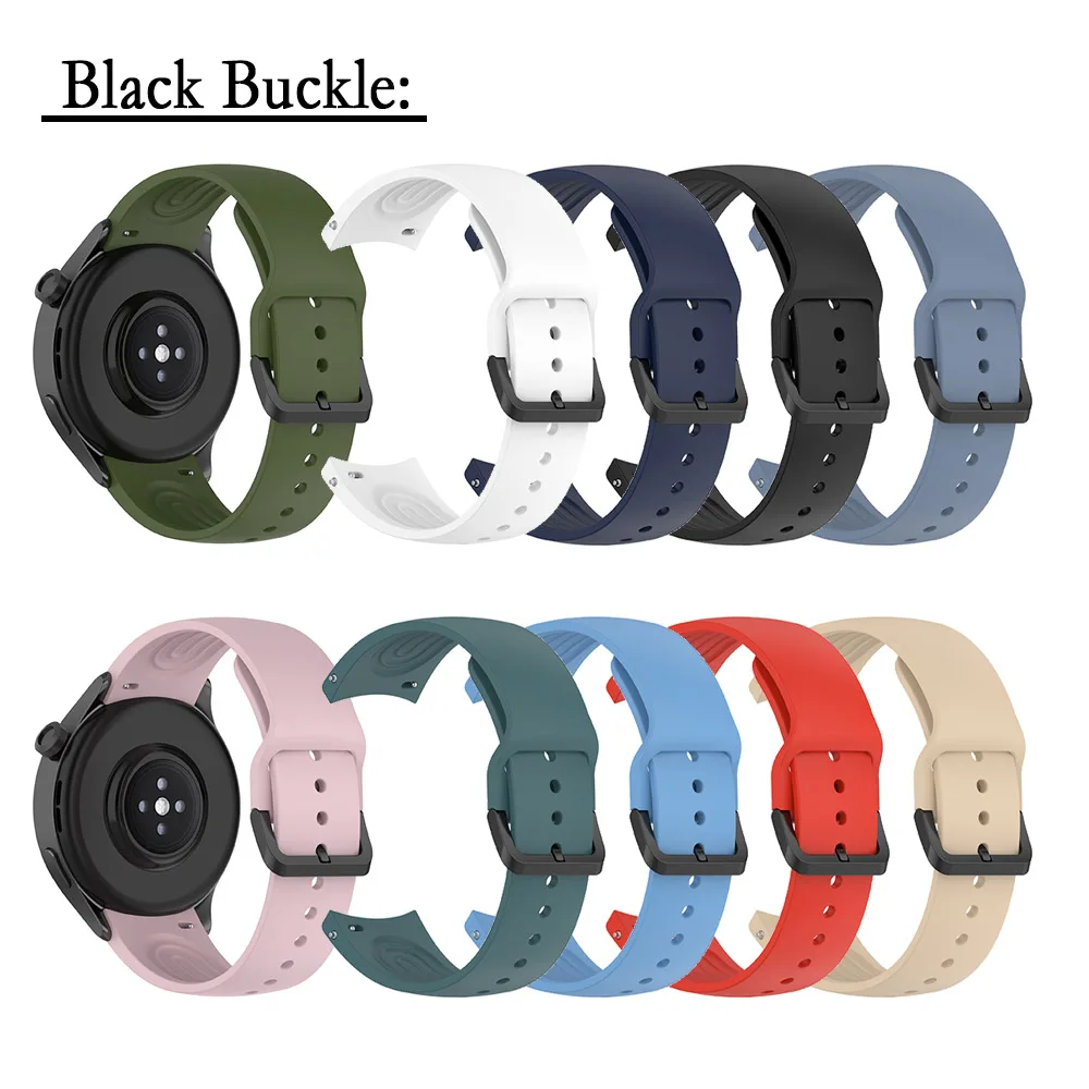 Pulseira de silicone com fivela preta, pulseira para Xiaomi Watch S1 Pro, pulseira macia e durável, acessórios originais para relógios