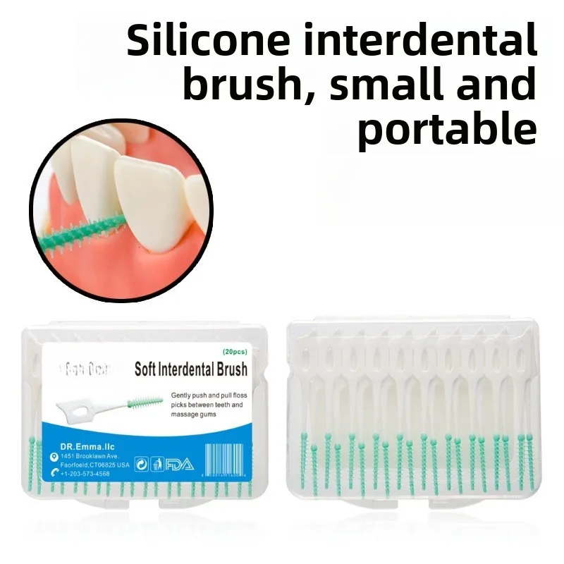 

Soft Adhesive Tooth Gap Brush Gingival Massage Brush Cleaning Brush Elastic Massage Tooth Gap 150/200 Pieces