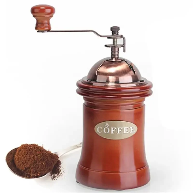 Manual Wooden Coffee Grinder Hand Grinding Machine Retro Style Design Coffee Bean Food Pepper Mills Vintage Maker Kitchen Tools