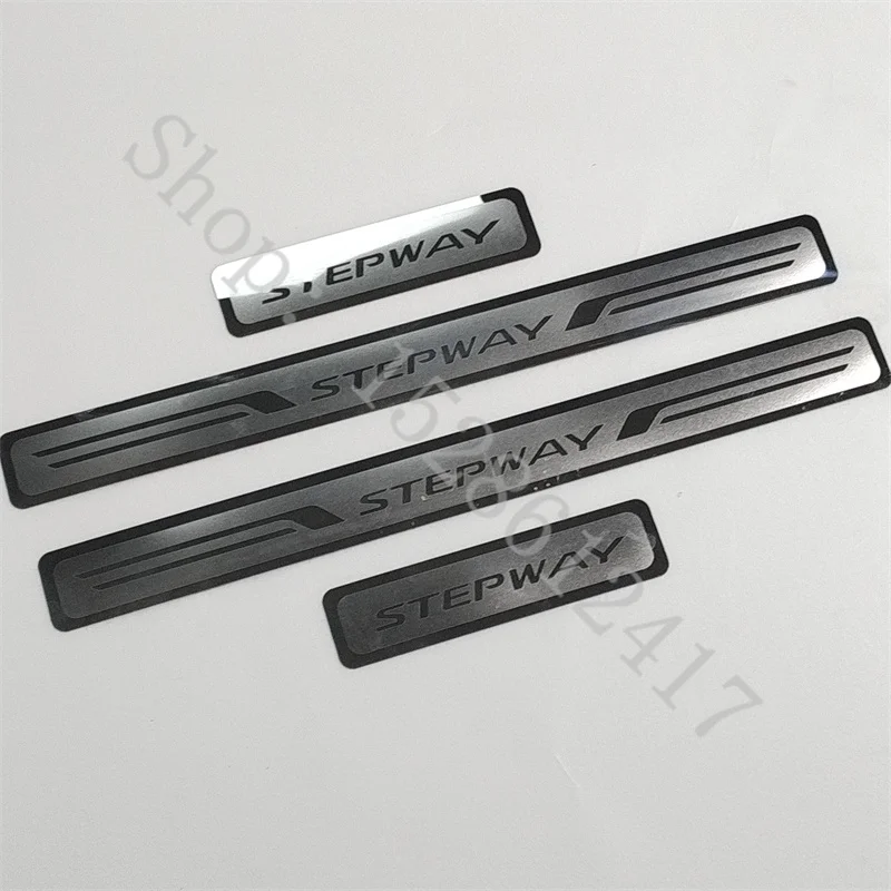 For Dacia Sandero 2 Stepway 2013-2023 Stainless Sticker Door Sill Car Door Cover Outside door sill protector Plate Accessories