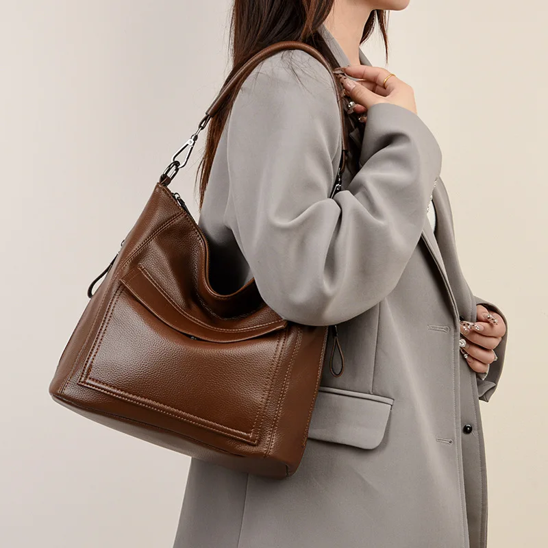 Soft Retro Women Handbag Fashion Crossbody Shoulder Bag Large Capacity Pu Leather Tote Bag Outing Commuter Luxury Design