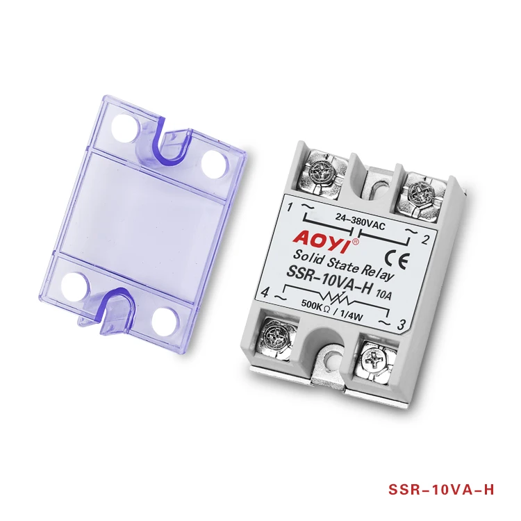 

5 шт. AOYI SSR-10VA-H 380 В однофазное твердотельное реле для машины для изготовления противогазов