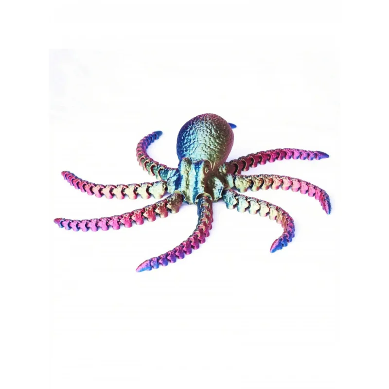 Vivid 3D-printed Octopus Ornament with Movable Joints, Aquarium Ornament, Model Octopus, Suitable for Various Decorative Scenes image 6