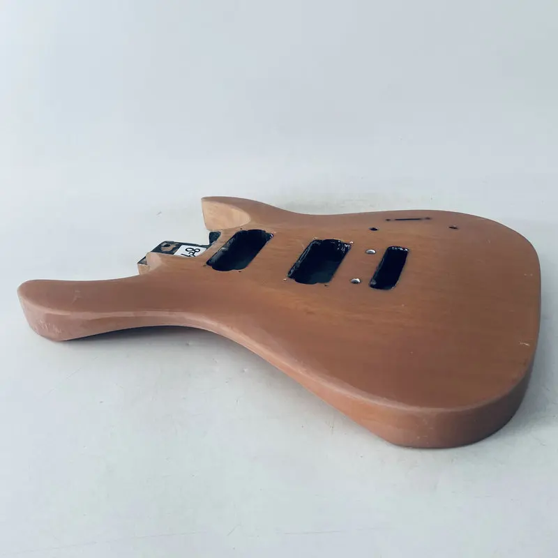 AB628 Closeouts Unfinished Electric Guitar Body Unfinished in Solid Redwood 2 Humbucker Pickups DIY Guitar Parts for Replacement