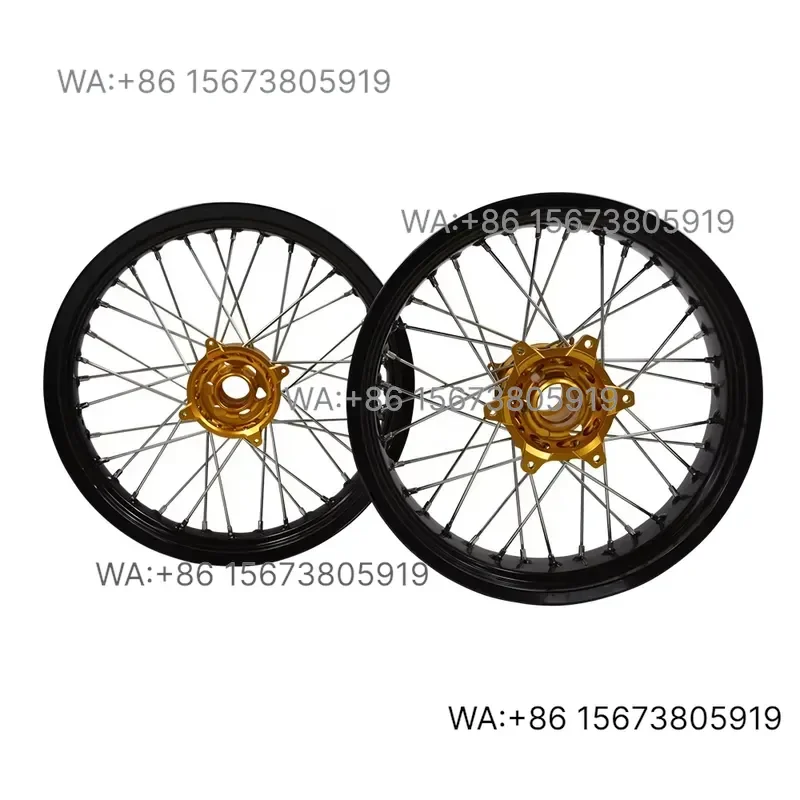 For  Wmwmnu 17 Inch Alloy Motorcycle Rims Wheels  RMZ 250cc RMZ 450cc Road Bike Wheel Rim Replacement Parts MOQ 1 Set