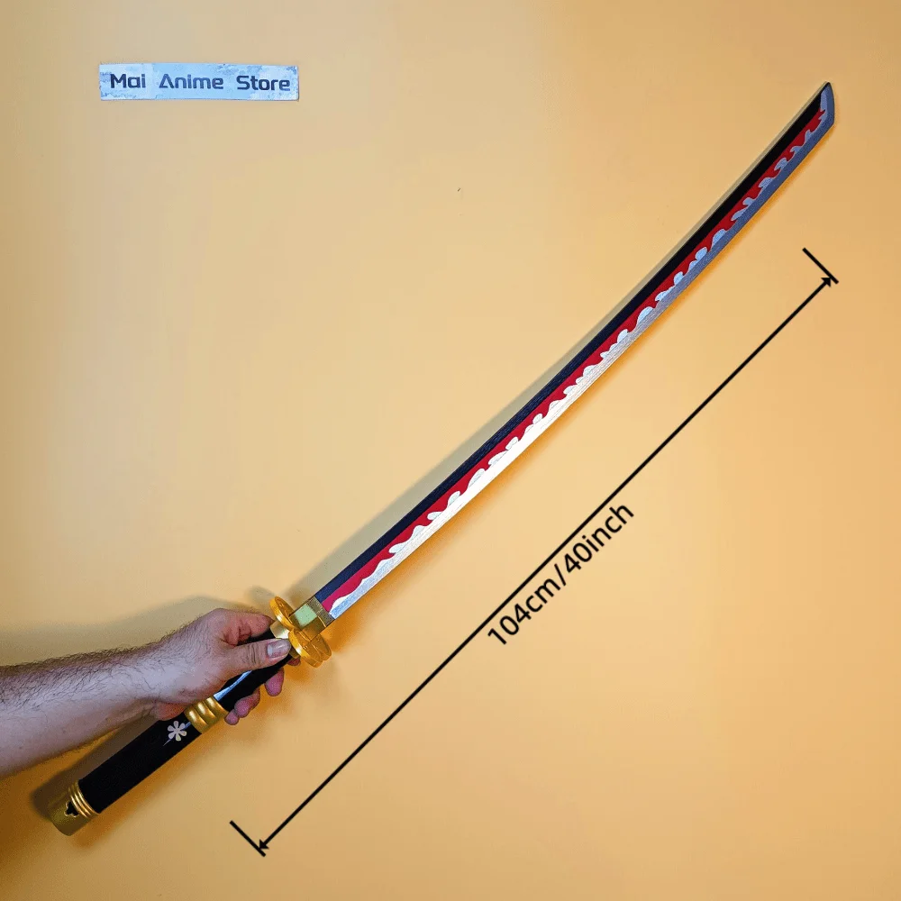 40 pouces Roronoa Zoro Katana Anime Cosplay accessoire Original samouraï épée en bois Ninja réel pleine taille japonais Katana couteau jouet cadeau