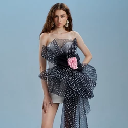 Ever pretty-vestido de festa das mulheres, mini vestido de comprimento com arco, ponto de renda, vestido de cocktail branco, novo design, 2019