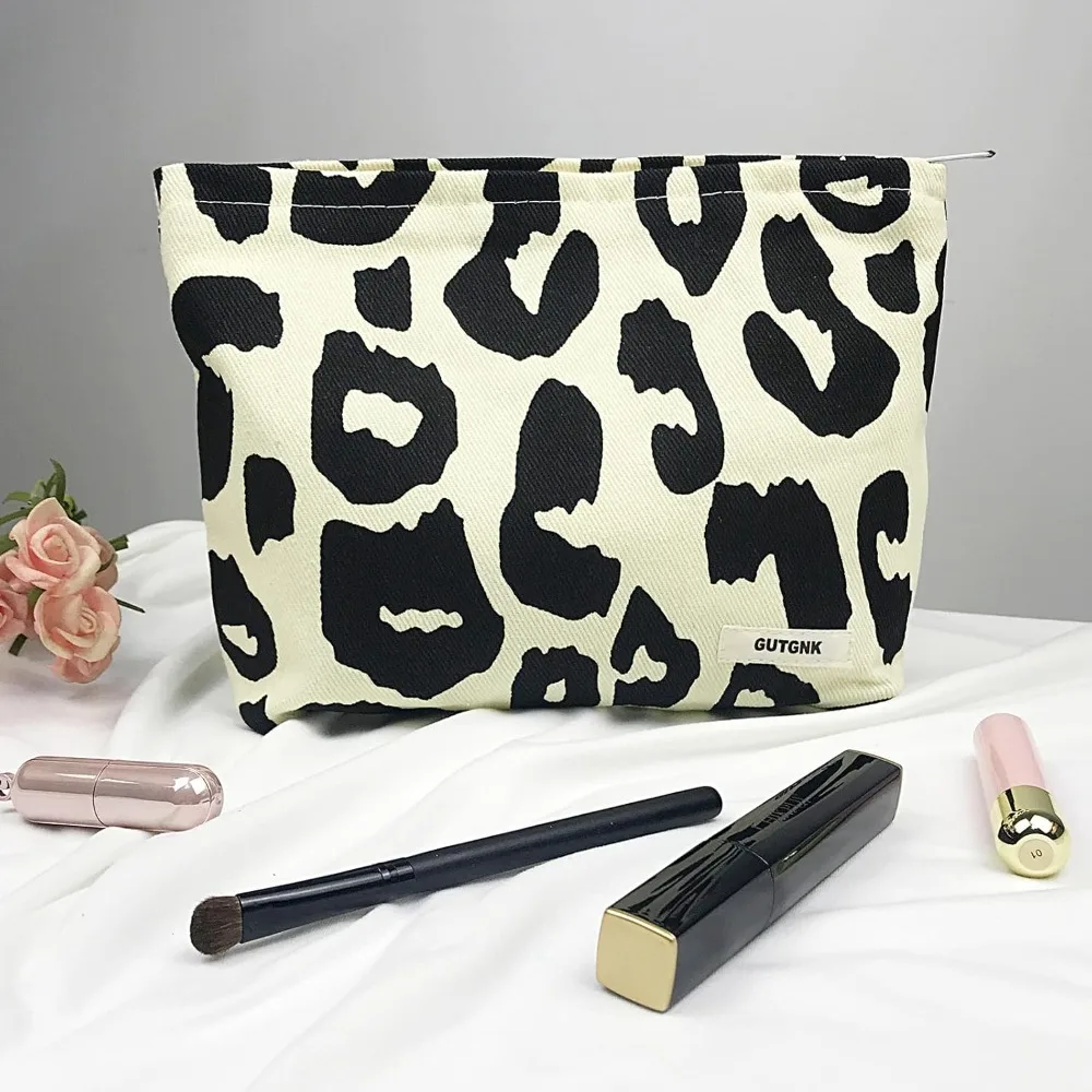 حقيبة مكياج للنساء - حقائب مستحضرات تجميل سروال قصير بتصميم جمالي للسيدات، مقلمة نسائية، مقلمة لطيفة على شكل وجه مبتسم #3