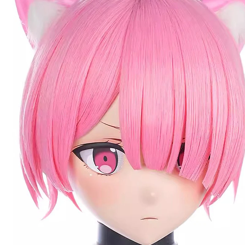 อะนิเมะแถบคาดศีรษะเต็มล็อคปรับแต่งเต็ม Crossdress ตุ๊กตาหญิง/สาวหน้ากากการ์ตูน KIG เกมคอสเพลย์ Kigurumi หน้ากาก BJD