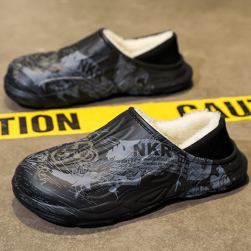 حجم 47 شبشب شتوي للرجال إيفا حذاء كاجوال داخلي خارجي دافئ أفخم منصة عدم الانزلاق مقاوم للماء أحذية الموضة الشباب